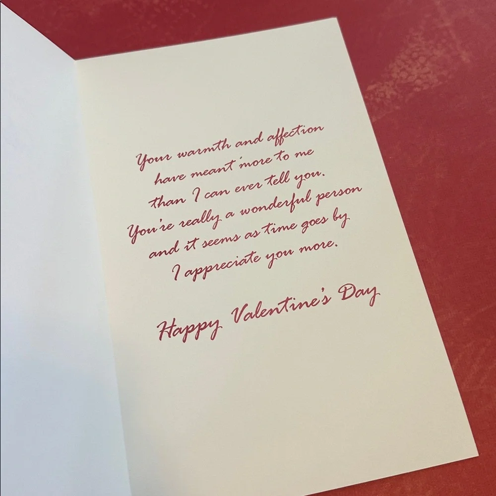 4 Valentines Cards (No Envelopes included)